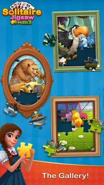 Solitaire Jigsaw Puzzle MOD — Все пазлы открыты и без рекламы на Андроид — скриншот 4