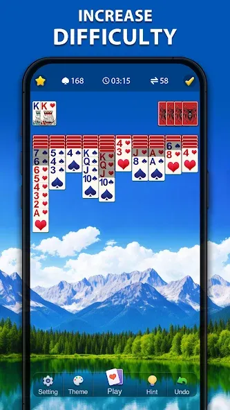Spider Solitaire Classic MOD — Без рекламы на Андроид — скриншот 3 Spider Solitaire Classic MOD — Без рекламы на Андроид — скриншот 3