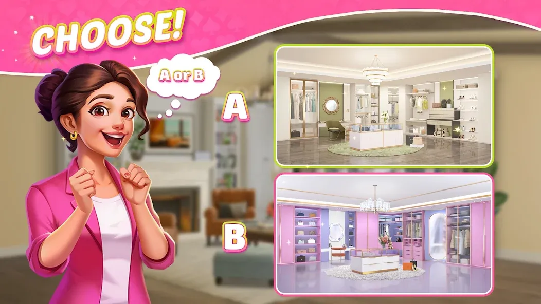 Solitaire Dream Decor — Мод: Много денег — скриншот 5
