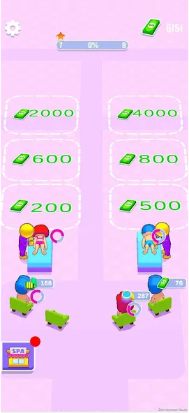Взлом IDLE Spa Salon - 3D Arcade — Много денег — скриншот 4