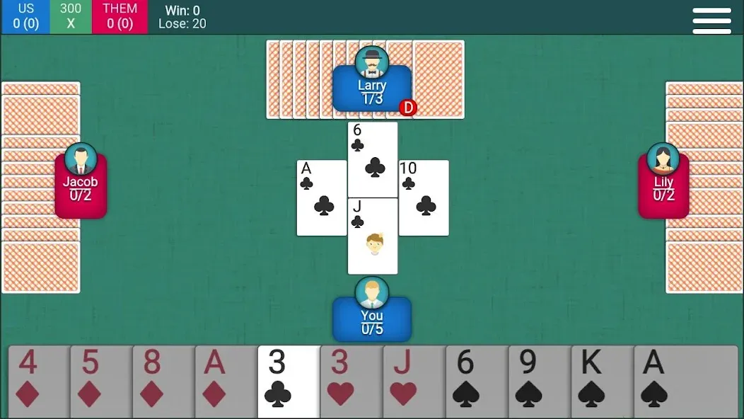 Spades Card Game — Мод: Много денег — скриншот 2