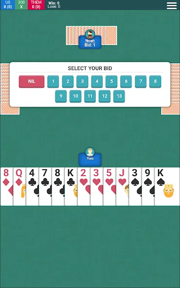 Spades Card Game — Мод: Много денег — скриншот 4