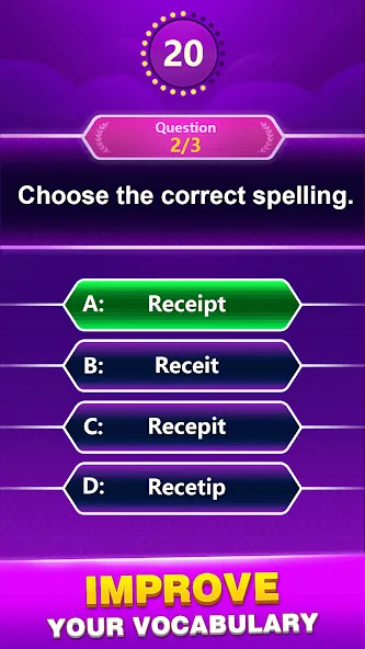 Скачать Spelling Quiz - Word Trivia — Последняя версия (Много подсказок) — скриншот 4 Скачать Spelling Quiz - Word Trivia — Последняя версия (Много подсказок) — скриншот 4