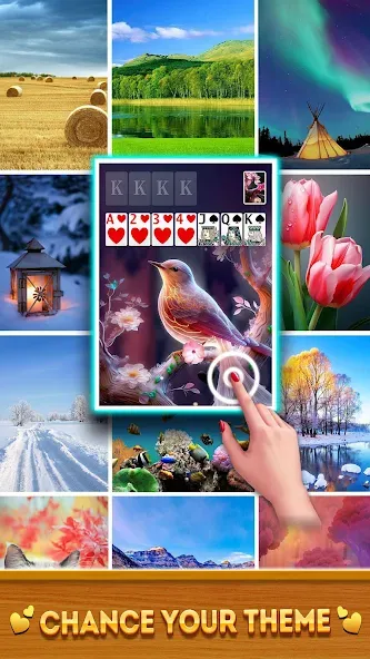 Spider Solitaire Card Game — Мод: Все темы открыты и нет рекламы — скриншот 3