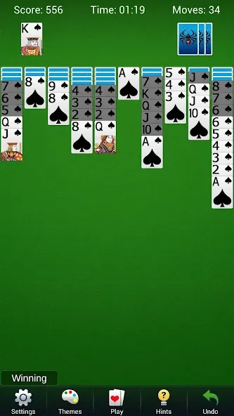 Spider Solitaire - Card Games — Взломанная версия (Без рекламы) — скриншот 1 Spider Solitaire - Card Games — Взломанная версия (Без рекламы) — скриншот 1