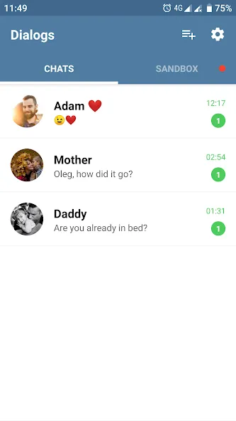 Fake Chat Messenger — TeleFake — Мод: Все функции разблокированы — скриншот 1
