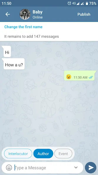 Fake Chat Messenger — TeleFake — Мод: Все функции разблокированы — скриншот 4