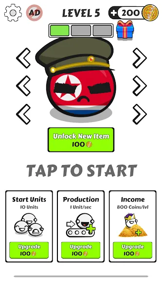 Country Balls Io: Battle Arena на Андроид — Много денег — скриншот 4
