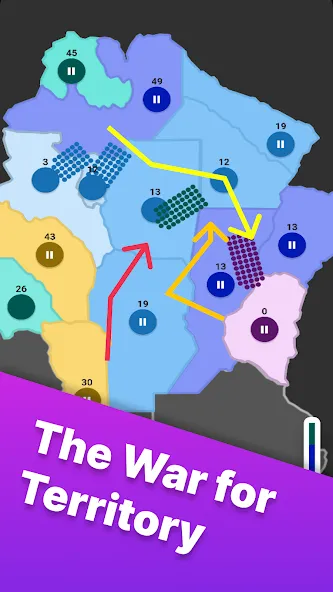 Territory games: tactics war — Мод: Много денег — скриншот 1