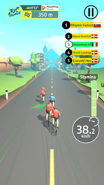 Скачать взлом Tour de France Cycling Legends на Андроид — Много денег — скриншот 1 Скачать взлом Tour de France Cycling Legends на Андроид — Много денег — скриншот 1