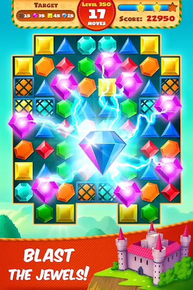 Взломанная Jewel Empire : Quest & Match 3 на Андроид — Много денег — скриншот 4