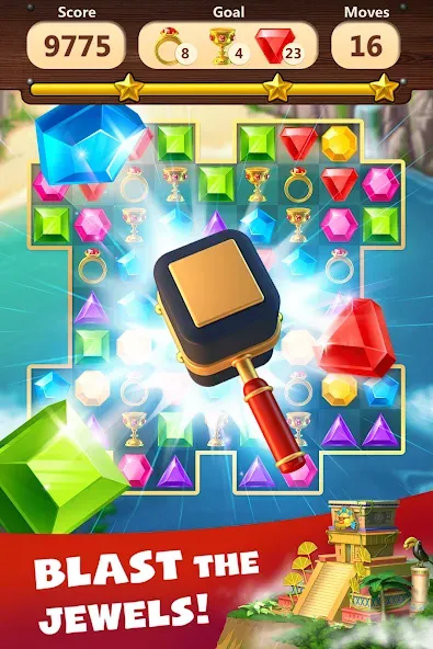 Скачать Jewels Planet - Match 3 Puzzle на Андроид — Много жизней и ходов — скриншот 2