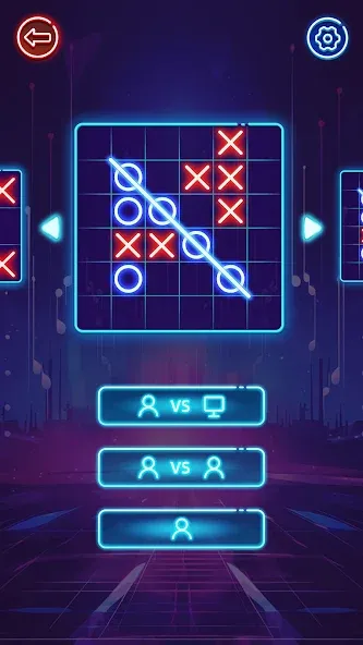 OX Game - XOXO · Tic Tac Toe (Мод Все темы разблокированы) — скриншот 2