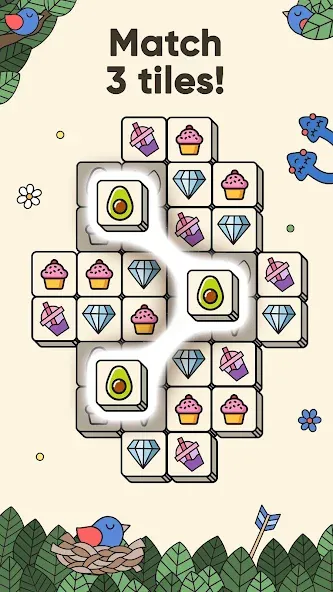 Скачать 3 Tiles - Tile Matching Games с модом — Много денег и без рекламы — скриншот 1