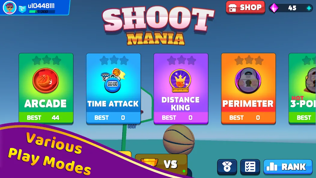 Скачать Shoot Challenge Basketball — Модификация Все мячи разблокированы — скриншот 2