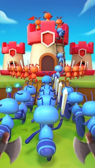 Ant Fight: Conquer the Tower MOD — Много денег и кристаллов на Андроид — скриншот 1