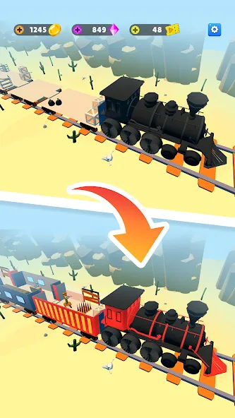 Скачать взлом Train Defense: Zombie Game на Андроид — Много денег — скриншот 3