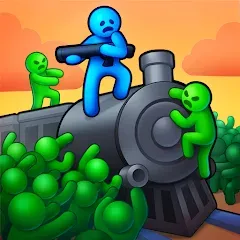 Скачать взлом Train Defense: Zombie Game на Андроид — Много денег