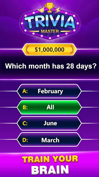 Скачать Trivia Master - Word Quiz Game на телефон — Много денег и без рекламы — скриншот 5