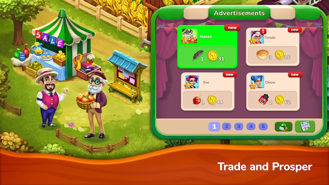 Farmington – Farm game — Мод: Много денег и кристаллов — скриншот 4