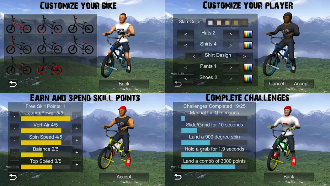 BMX Freestyle Extreme 3D на Андроид — Мод Много денег — скриншот 5