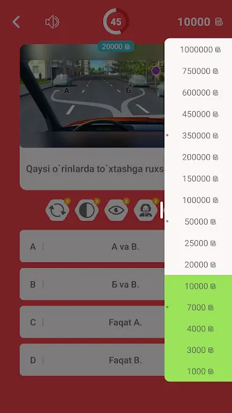 Millioner Avto Imtihon 2024 MOD APK — Все вопросы разблокированы — скриншот 4