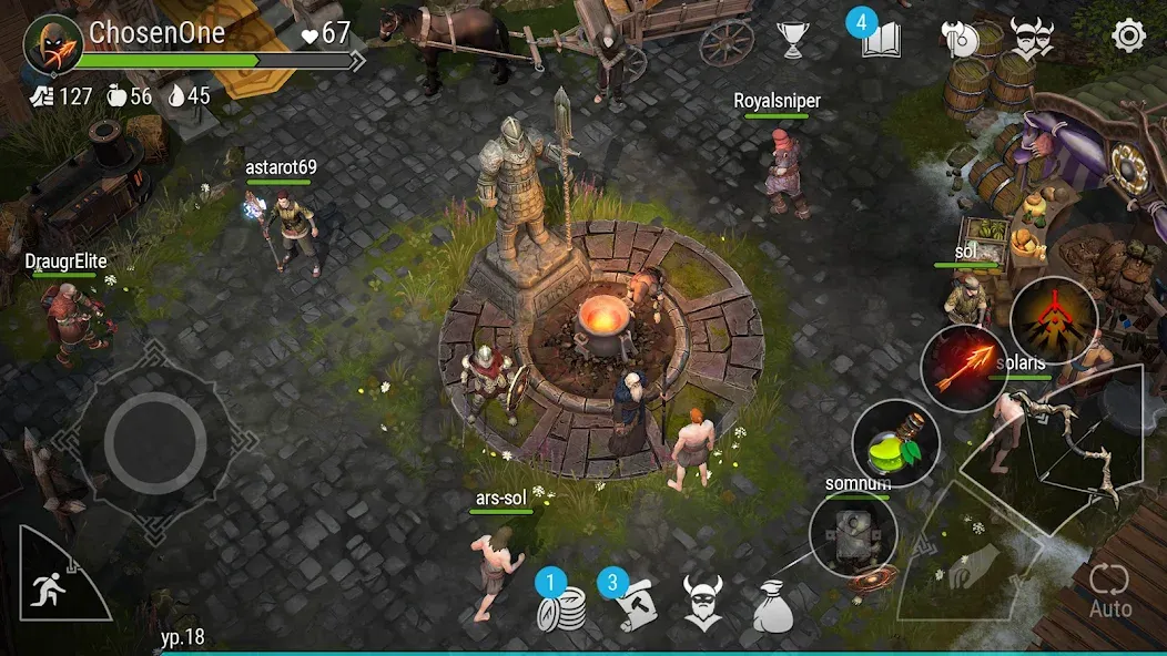 Frostborn: Action RPG — Взломанная версия (Много денег и без перезарядки навыков) — скриншот 5