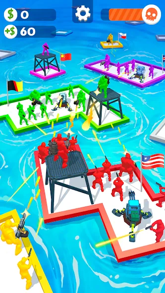 Скачать War of Rafts: Crazy Sea Battle (Мод: Много денег) на Андроид — скриншот 1 Скачать War of Rafts: Crazy Sea Battle (Мод: Много денег) на Андроид — скриншот 1
