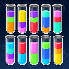Взломанная SortPuz 3D: Water Color Sort на Андроид — Много денег