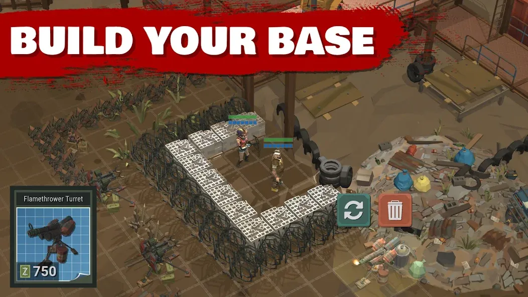 Скачать взломанную Overrun: Zombie Tower Defense — Много денег и кристаллов — скриншот 3