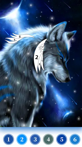 Скачать Wolf Coloring Book Color Game MOD APK — Все цвета открыты и без рекламы — скриншот 2 Скачать Wolf Coloring Book Color Game MOD APK — Все цвета открыты и без рекламы — скриншот 2