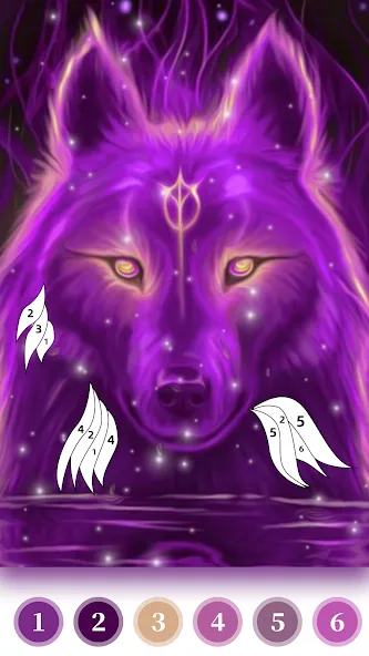 Скачать Wolf Coloring Book Color Game MOD APK — Все цвета открыты и без рекламы — скриншот 4 Скачать Wolf Coloring Book Color Game MOD APK — Все цвета открыты и без рекламы — скриншот 4