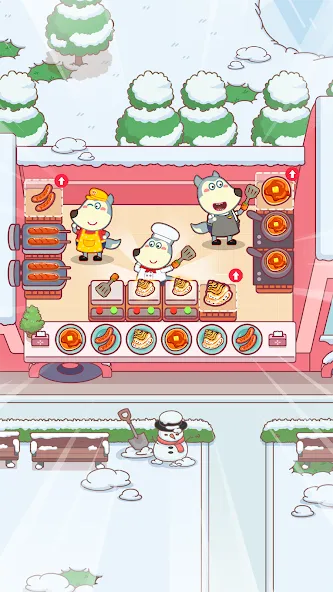 Взломанная Wolfoo Snack Bar, Restaurant на Андроид — Много денег — скриншот 3