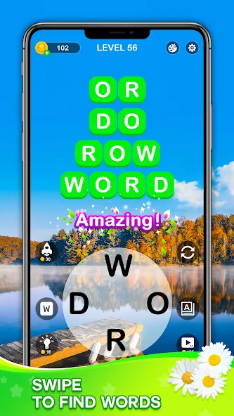 Word Connect - Train Brain — Взломанная версия (Много денег и подсказок) — скриншот 1 Word Connect - Train Brain — Взломанная версия (Много денег и подсказок) — скриншот 1