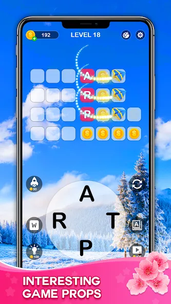 Word Connect - Train Brain — Взломанная версия (Много денег и подсказок) — скриншот 3 Word Connect - Train Brain — Взломанная версия (Много денег и подсказок) — скриншот 3