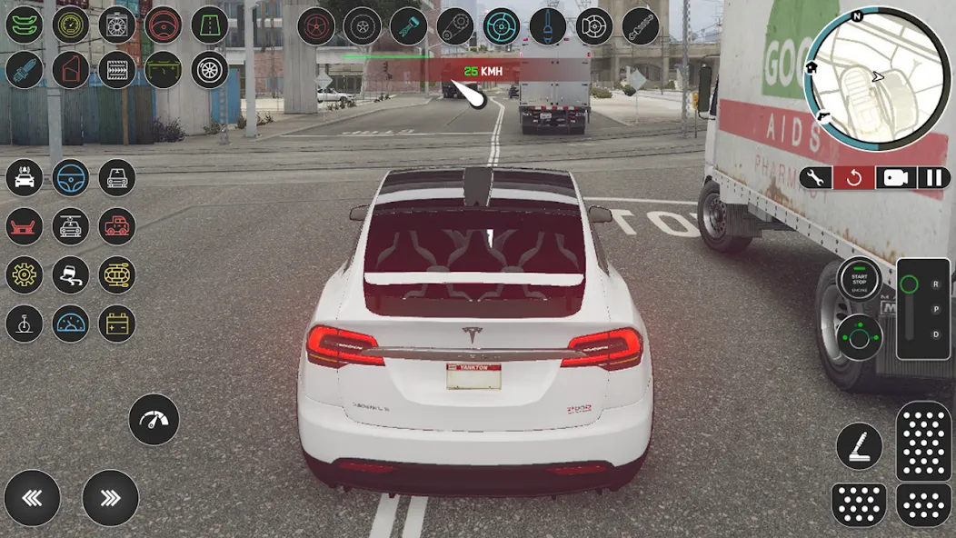 Electric Tesla Model X Driver — Взломанная версия (Много денег) — скриншот 2