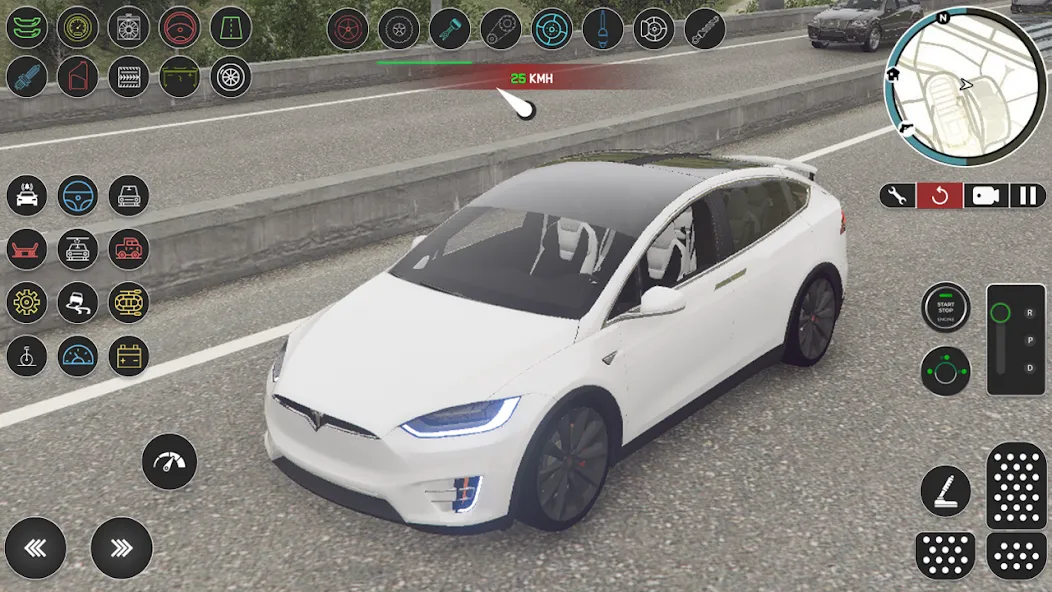 Electric Tesla Model X Driver — Взломанная версия (Много денег) — скриншот 3