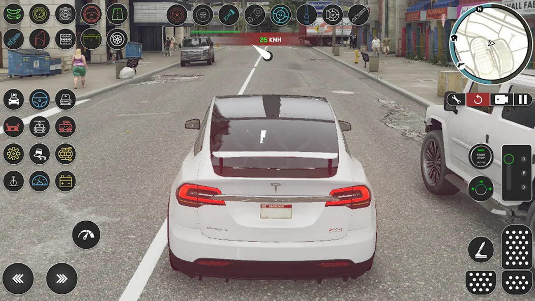 Electric Tesla Model X Driver — Взломанная версия (Много денег) — скриншот 4